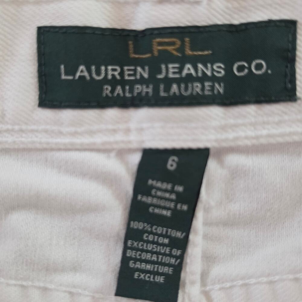 LRL Lauren Ralph Lauren Jeans Co. Women's Size 6 White Denim Boyfriend Fit Jeans - Picture 5 of 8